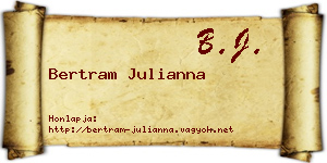 Bertram Julianna névjegykártya